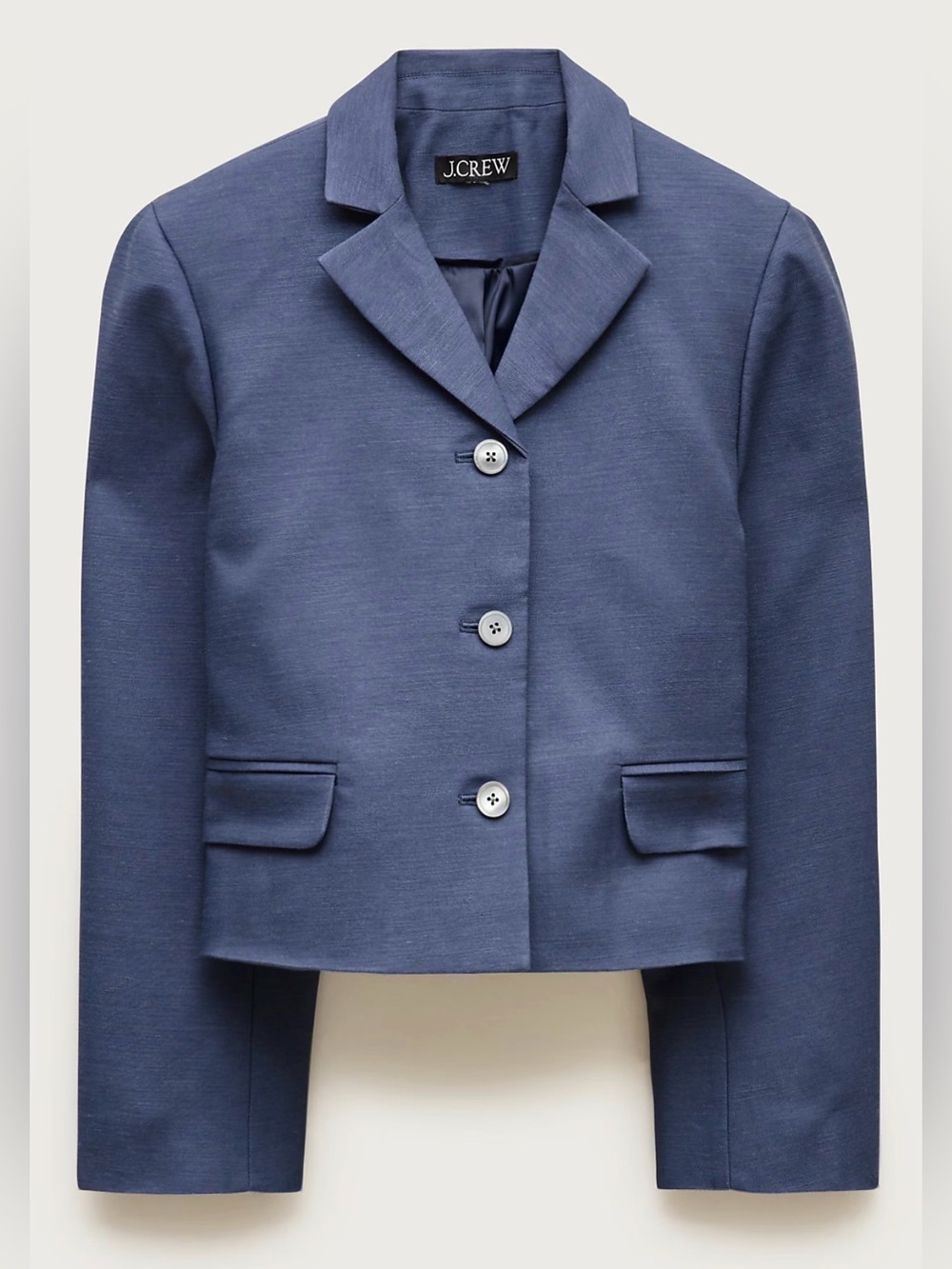 Lenore lady blazer in Gramercy linen blend Evening Shadow